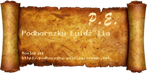 Podhorszky Eulália névjegykártya